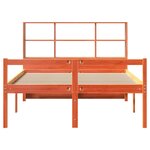 vidaXL Lit bibliothèque sans matelas cire marron 140x200cm bois massif