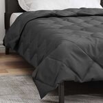 vidaXL Duvet d'été simple Anthracite 200 x 155 cm Microfibre