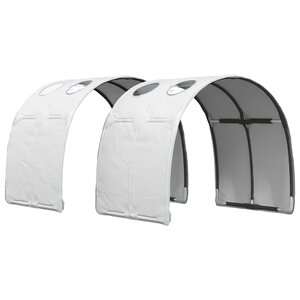vidaXL Tunnel de lit 2 Pièces Blanc 211 x 67 5 x 2 cm Polyester
