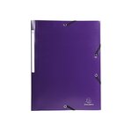 Chemise à élastiques 3 rabats PP OPAK - A4 - Coloris Aléatoire EXACOMPTA
