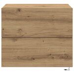 vidaXL Cabinet de chevet mural 2 Pièces chêne artisanal 50 x 39 x 41 cm