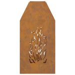 vidaXL Braise Marron 50 x 50 x 100 cm Acier Corten