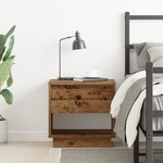 Table de chevet vidaXL en vieux bois 45x34x44 cm en bois reconstitué