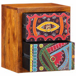 vidaXL Cabinet de chevet avec tiroir 2 Pièces Marron 35 x 30 x 40 cm