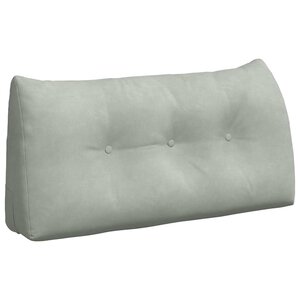 vidaXL Coussin de Dos Gris clair 100 x 24 x 50 cm Velours