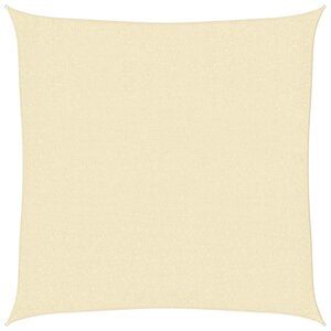vidaXL Voile de parasol PEHD Carré 2 x 2 m Crème