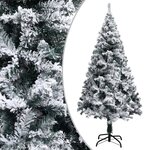 vidaXL Arbre de Noël artificiel pré-éclairé et boules vert 210 cm PVC