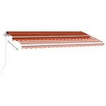 vidaXL Auvent manuel rétractable sur pied 450x350 cm Orange et marron