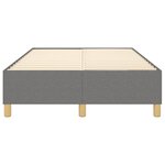 vidaXL Cadre de lit à ressorts gris foncé 120x200 cm tissu