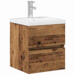 vidaXL Meuble de Lavabo de Salle de Bain Chêne noir 41 x 39 x 62 cm
