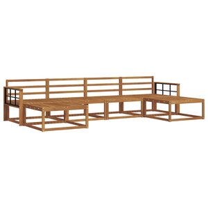 vidaXL Ensemble de canapés d'extérieur 6 Pièces Naturel