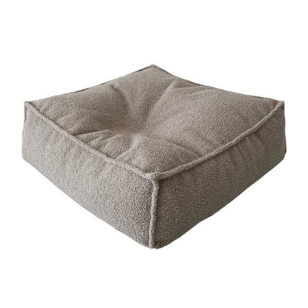 Petit Pouf enfant bouclé beige