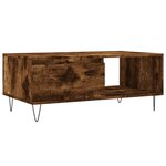vidaXL Table basse Chêne fumé 90x50x36 5 cm Bois d'ingénierie