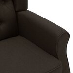 vidaXL Fauteuil de massage avec repose-pied Marron foncé Tissu