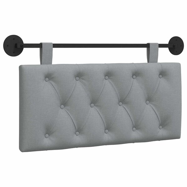 vidaXL Tête de lit suspendue Gris clair Tissu
