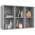 vidaXL Bibliothèque/Buffet Sonoma gris 66x30x98 cm Bois d'ingénierie