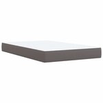 vidaXL Sommier à lattes de lit avec matelas Gris 120x200 cm Similicuir