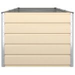 vidaXL Jardinière Ivoire 195 x 100 x 45 cm Acier galvanisé