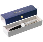 Waterman emblème stylo bille  noir  recharge bleue pointe moyenne  coffret cadeau