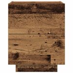 Tables de chevet vidaXL avec lumières LED 2 Pièces Bois ancien 45x40x55 cm