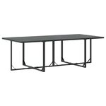 vidaXL Ensemble de salle à manger pour jardin 9 Pièces Noir Acier