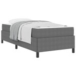 vidaXL Cadre de lit avec matelas Gris clair 90 x 190 cm tissu