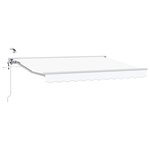 vidaXL Auvent rétractable électrique Blanc 3 5 x 2 5 m