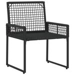 vidaXL Ensemble de meubles d'extérieur 3 Pièces Noir et Blanc