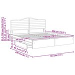 vidaXL Lit de Rangement Chêne fumé 180 x 200 cm Bois d'ingénierie