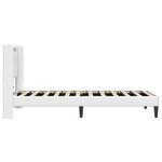 vidaXL Cadre de lit avec bandes LED Blanc 90 x 190 cm Simili cuir
