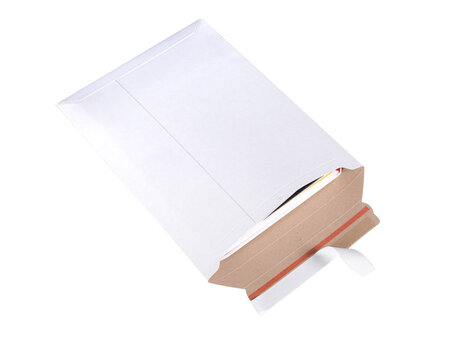 Lot de 5 enveloppes cartonnée blanche 240×315