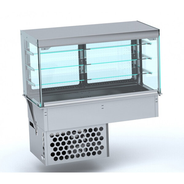 Vitrine réfrigérée drop-in cubique - 3 à 5 x gn 1/1 - combisteel - r452a - acier inoxydable3 x gn 1/1 1765x720x1430mm