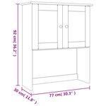 vidaXL Dessus de commode ALTA 77x30x92 cm bois massif de pin