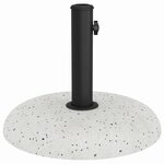 vidaXL Base de parasol pour poteaux de 37/42/52/58 mm en béton blanc  20 kg.