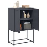 vidaXL Buffet haut anthracite 68 5x38 5x107 cm acier