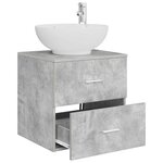 vidaXL Vanité de lavabo mural Gris béton 49 5 x 44 5 x 66 5 cm