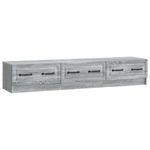 vidaXL Meuble TV 147 x 34 5 x 27 cm Sonoma gris Bois d'ingénierie