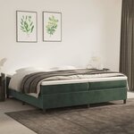 vidaXL Cadre de lit sans matelas vert foncé 200x200 cm velours