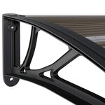 vidaXL Auvent de porte Noir 120x75 cm PC