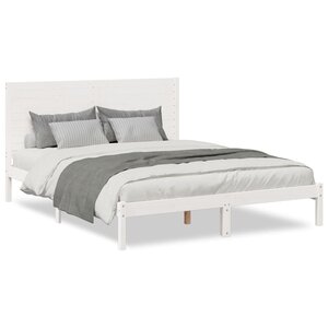 vidaXL Cadre de lit extra long sans matelas 140x220 cm bois massif