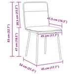 vidaXL Chaises à manger lot de 4 Bleu Velours