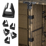 Tectake Canapé de jardin PISE 5 places avec coffre de rangement, variante 2 - marron naturel