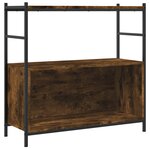 vidaXL Bibliothèque chêne fumé 80x30x78 5 cm bois d'ingénierie et fer