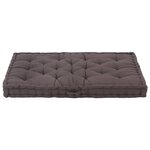vidaXL Coussin de plancher de palette Coton 120x80x10 cm Anthracite