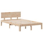 vidaXL Lit bibliothèque sans matelas 135x190 cm bois de pin massif