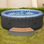 Spa gonflable rond 6 places bergen gris pvc armé ø204cm