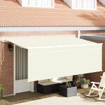 vidaXL Store avec Store Crème 350 x 200 x 120 cm Tissu  Métal