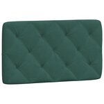 vidaXL Coussin de tête de lit vert foncé 80 cm velours