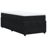 vidaXL Sommier à lattes de lit avec matelas Noir 90x190 cm Velours