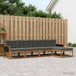 vidaXL Ensemble de canapés d'extérieur 5 pc Naturel et Anthracite